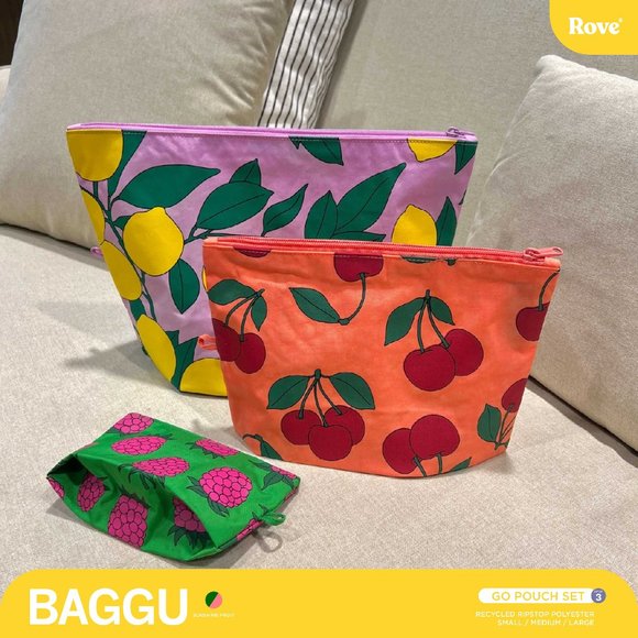 BAGGU Bags Nwt Baggu Go Pouch Set Sunshine Fruit Poshmark